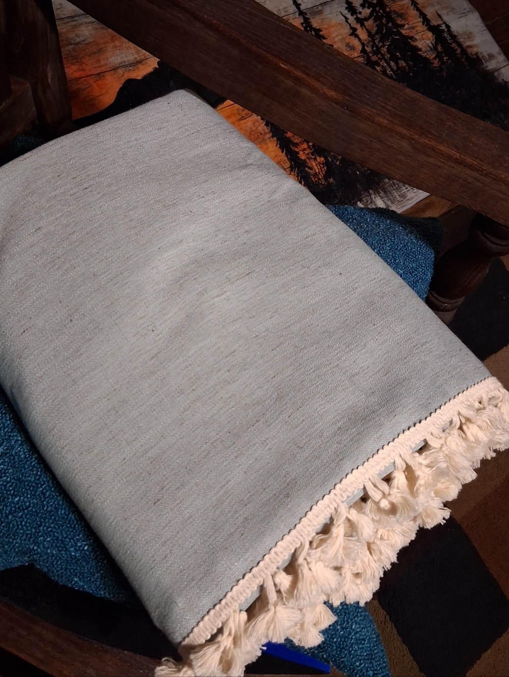 Extra Long Table Cloth Light Blue
